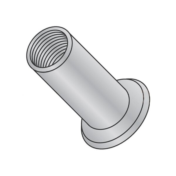 Newport Fasteners Rivet Nut, M8-1.25 Thread Size, 160.27mm Flange Dia., 21.62mm L, Aluminum, 1000 PK 160258 - main